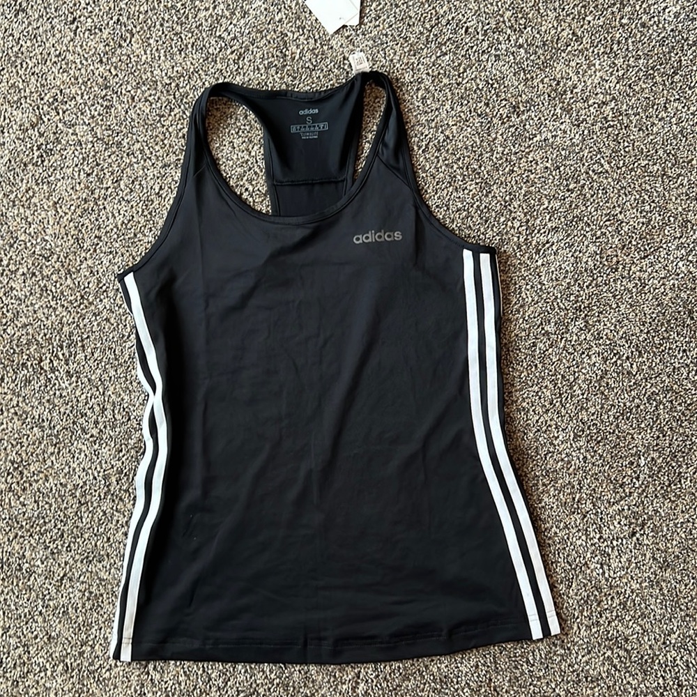 ADIDAS-STRETCHY KNIT WORKOUT TANK TOP